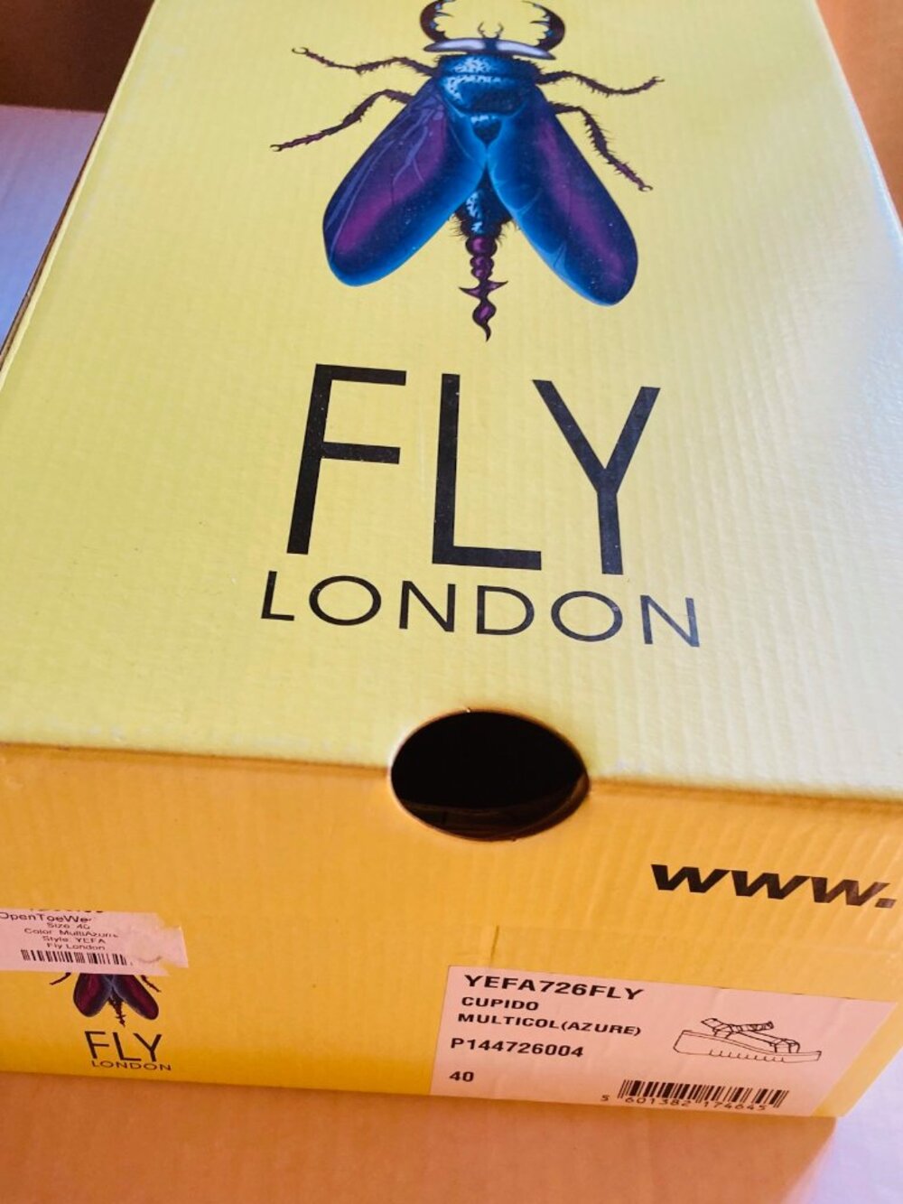 Women's Fly London Yefa Wedge Cupido Multicol (AZURE) Sandals Size 40 YEFA726FLY - Picture 6 of 6